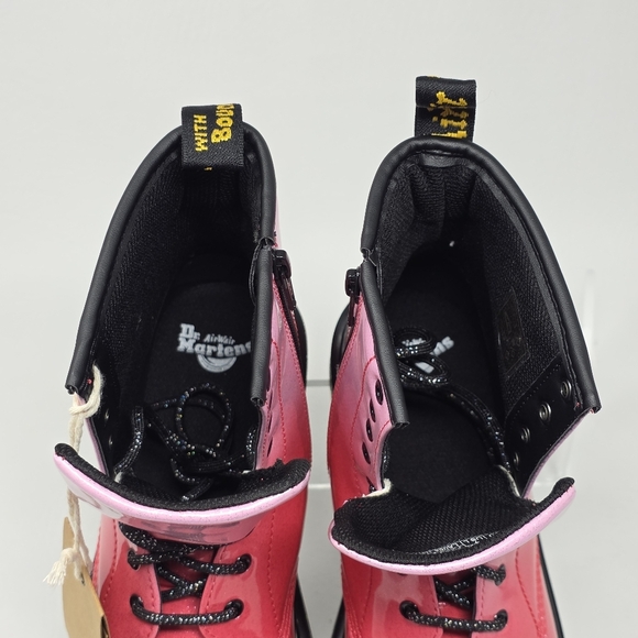 Dr. Martens 31405 Gradient Glitter Lace-up Zipper Boots Womens Size 7 Pink New - Picture 11 of 13